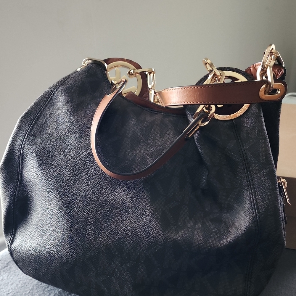 Michael Kors Black and Brown Women's Bag